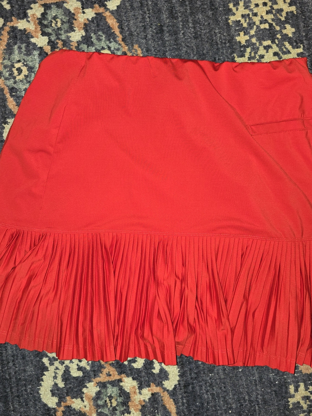 Tail Red Pleated-Hem Skort